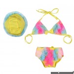 Little Girls Colorful Lace Flower Bikini Hat Set Bathing Suits Toddler Swimwear Outfits Rainbow B01N0WUMC6